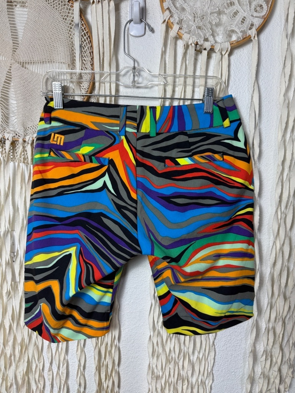 Loudmouth Ladies Golf Bermuda in "Jungle Bogey" Multicolor Zebra Print US2 - Picture 5 of 11